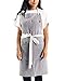 Linen Kitchen Apron by Abbot Fjord - Mens and Womens Linen Bib Apron - Adjustable with Pockets - Inspired by Professional Chefs (Grey)