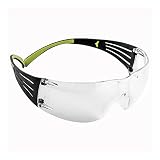 3M 10078371662117 Secure Fit 400 Series Protective Eyewear, Standard, Black/Green