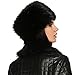 Zeogoo Women Winter Faux Fur Russian Cossack Style Hat Headband Ear Warmer (One Size, Black(FBA))