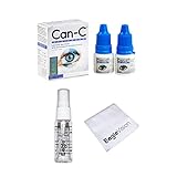 Can-C Eye Drops 2 x 5ml Vials with Eagle Vision Lens Cleaner Bundle