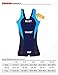 PERONA Women Athletic BoyLeg Contrast Splice Backless One Piece Swimsuit Bathing Suits