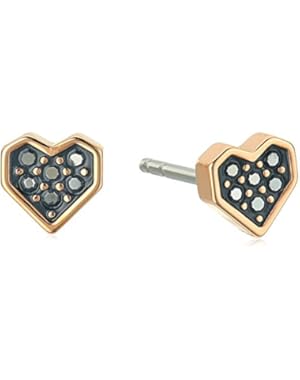 Glitz Heart Stud Earrings