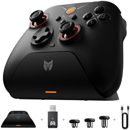 Controller Mobile Per Gaming Su IPhone/Android, Con Supporto Estraibile, Joystick Hall Effect, Vibrazione E Luci RGB Gamepad Android