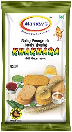 Maniarrs Khakhara Snacks Methi Thepla (720 g) - Pack of 8