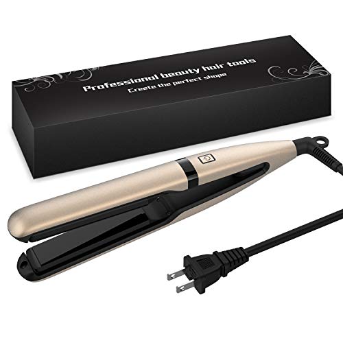 Updated 2020 Version Professional Hair Straightener, Flat Iron for Hair, 2 in One Tourmaline Ceramic Flat Iron for Straightens & Curling with Rotating Adjustable Temperature and Salon High Heat