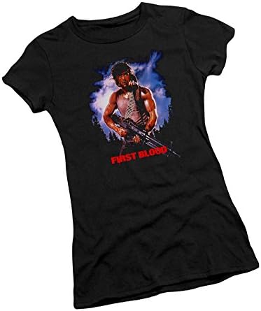Movie Poster -- Rambo Crop Sleeve Juniors T-Shirt, X-Large