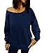 Dutebare Women Off Shoulder Sweatshirt Slouchy Shirt Long Sleeve Pullover Tops