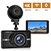 TOGUARD 4K UHD Dash Cam Built-in GPS WiFi Dashboard Camera Recorder 3'' LCD 170° Wide Angle Car Dash Camera with Night Vision, 24Hs Parking Mode, G-Sensor, Time Lapse