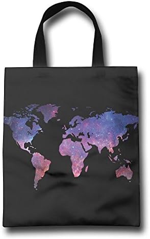 MAP GALAXY Reusable Shopping Grocery Bag Lightweight Polyester Foldable Beach Travel Tote