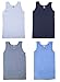 Brix Boys Undershirt Tank Top - Tagless 100% Cotton Super Soft 4 Pack Tanks. (White/Navy/Heather Grey/Chambray, 5/6 Years)
