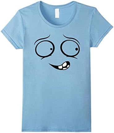 Womens Funny Laugh Emoji Shirt for Girls, Boy, Teens, Kid Small Baby Blue