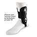 Active Ankle Volt Ankle Brace, Rigid Ankle Stabilizer for Protection & Sprain Support for Volleyball, Cheerleading, Football, Braces to Wear Over Compression Socks or Sleeves for Stability, Black, Small