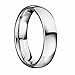 MJ 5mm Polished Titanium Wedding Band Comfort Fit Band