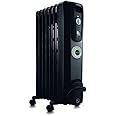 De'Longhi Oil filled Radiator Heater, 1500W Electric Space Heater for indoor use, portable room heater, Energy Saving, full room like office and bedroom with safety features, EW7707CB