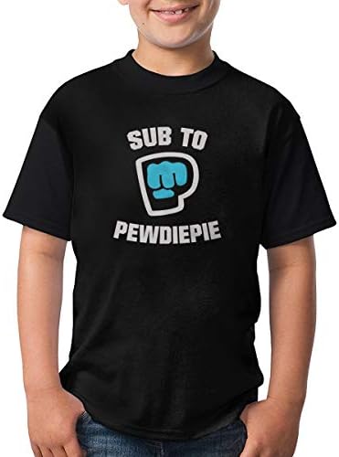 Don Washington Youth Shirts Pewdiepie Quick-Dry Shirt Cool Teenager Tee Black