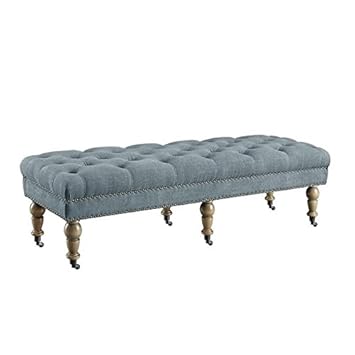 Amazon Com Atlin Designs 62 Bedroom Bench In Blue And