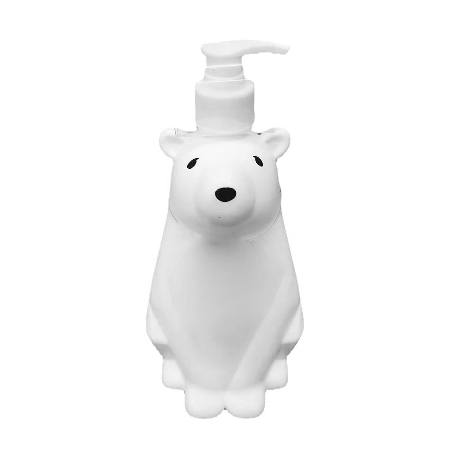 Yosoo Health Gear Plastic Soap Dispenser, Empty Dispenser Bottles Refillable Pump Hand Soap Dispenser Cute Polar Bear Shape Lotion Dispenser Animal Liquid Hand Soap Dispenser for Shampoo Conditioner