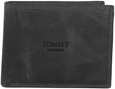 Wallet man TOMMY BARBADOS black in leather with flap creditcard holder VA480