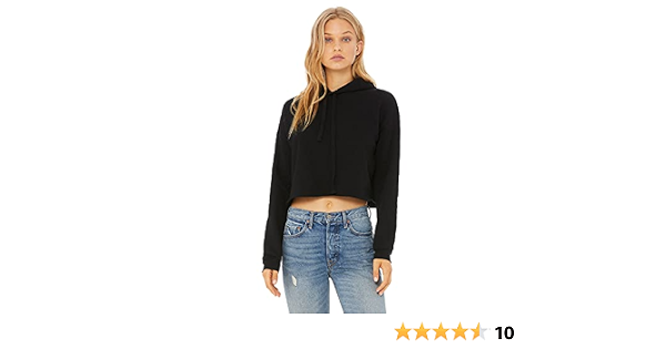 bella canvas cropped moletom com capuz