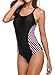 beautyin Women's Color Block Athletic One Piece Swimsuits Lap Bathing Suit