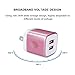 USB Wall Charger, FiveBox 3-Pack Double Wall Charger Adapter USB Plug 2.1A Charger Cube Base Charging Block Charger Brick Phone Box Compatible iPhone X/8/7/6/6s Plus, 5S 5 5C, Samsung Galaxy S9 S8 S7