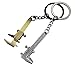 Lheng 40mm Fashion Mini Vernier Caliper Keychain Keyring Alloy, 3D Movable Precision Miniature Pocket Vernier Caliper 2Pcs