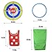 FUN LITTLE TOYS 4 Outdoor Lawn Games Includes 4 Potato Sack Race Bags, 8 Hopscotch Rings, Toss Game Set with 4 Bean Bags and 4 Chasing Race Game Vests, Kids Outdoor Toys Birthday Party Games