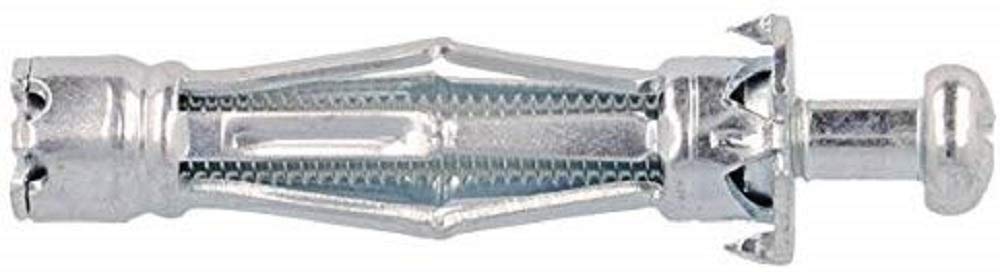 Molly M14115-XJ Set of 25 Expansion Metal Cavity Wall Dowels with Screws M4, Grey