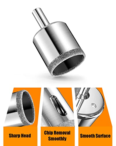 Diamond Drill Bits Set, 10 PCS Diamond Hole Saw Set, Glass Drill photo 12