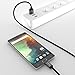 KabelDirekt – (6 feet Micro USB 2.0 Sync & Charge Cable Nylon Black – Top Series