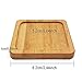 IHUIXINHE Bamboo Plant Saucer Round Plant Pot Tray Indoor Outdoor Plants, Set of 6 (Square)thumb 1