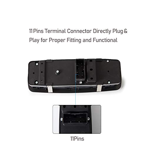 Tepeng Front Left Side Power Window Master Window Switch for Dodge Charger Chrysler 200 C S 300C S Ram 1500 2500 3500 4500 5500 4 Door,OE# 68231805AA 68139805AB 68139805AA 56046823AC