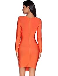 Meilun Vestido de mujer con encaje y manga larga