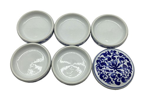 Easyou Trays Suite Porcelain Five-Layer Mixing Trays Set for Holding Painting Color Diameter: 3"