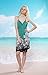 Women's Beach Cover-up Wrap Dress Floral Pattern Bikini Cover up Turquoise