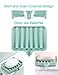 EUICAE Soap Dish Bar Soap Holder Soap Dishes Tray Saver Case Box for Shower Bathroom Kitchen Dish Drainer Drying Rack Pack of 3 + 3 Slip Resistant Anti-Slip Pads
