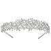 EVER FAITH Women's Austrian Crystal Wedding Flower Cluster Hair Band Clear Silver-Tone