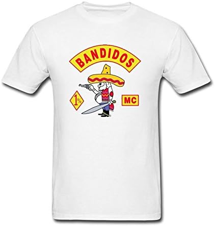 Newm Men's Bandidos Motorcycle Club Logo O Neck Short Sleeve T Shirt