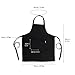 esonmus Adjustable Chef Apron Multi-Purpose Kitchen BBQ Restaurant Apron Cooking Grilling Waiter Apron with Adjustable Neck Belt Ultra Long Waist Ties Two Front Pockets for Anyone-Black