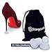 Stargoods High Heel Protectors for Shoes, Heart Shaped Stoppers for Walking on Grass, Clear - 10 Pairs, Medium Size