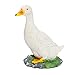 Gotian Small Resin Duck Statue Garden Yard Sculpture Outdoor Indoor Art Crafts Decor, for Garden, Pond, Garden Decoration, Pets and Children's Toys (White)