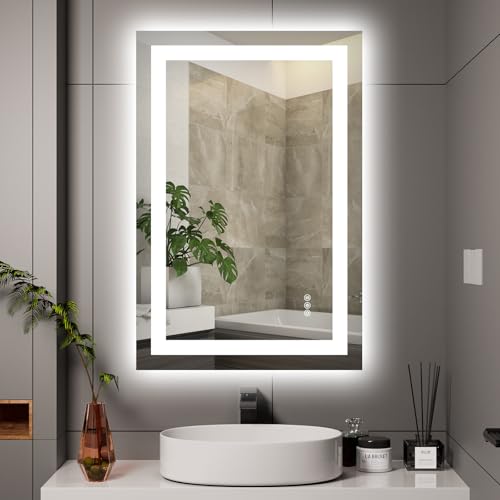 Hivone LED Bathroom Mirror Anti-Fog Dimmable Lights