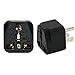 US Adapter,EU UK AU to USA Plug Adaptor 3 Prong Grounded America Wall Plug-Type B(2, Black)