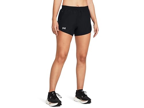 Under Armour Womens Fly by Shorts, (001) Black/Black/Reflective, Medium