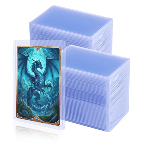 Mcbazel 100 pcs 3 x 4 Inch Toploader Card Sleeves, Plastic Trading Card for Baseball Card, Protective Card Holder for Standard,MTG,YuGiOh,TCG