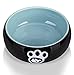 YHY Porcelain Dog Bowls for Food and Water, 55 oz Pet Feeder Bowl with Delicate Paw Printed, Suitable for Medium/Large Size Dog Dish, Muticolor