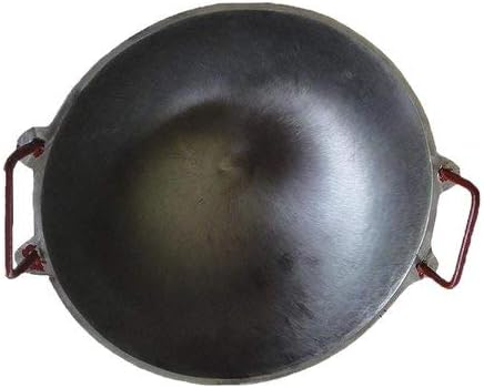 NatureLoC Cast Iron 8 in Not Seasoned Kadai , Small, Black