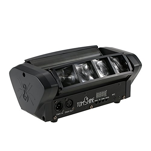 Tomshine Mini Spider Moving Head Lights 30W RGBW DJ Stage Beam Light Rotatable LED Lighting DMX512 10/14CH Channels for Bar Disco Show Club Wedding