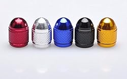 GODESON Black Car Tire Valve Stems Cap Bullet Style
