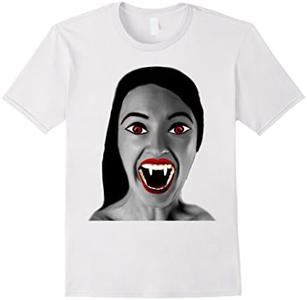 Men's BLOODY HYPNOTIC VAMPIRE GIRL T-SHIRT UNISEX DESIGN Large White